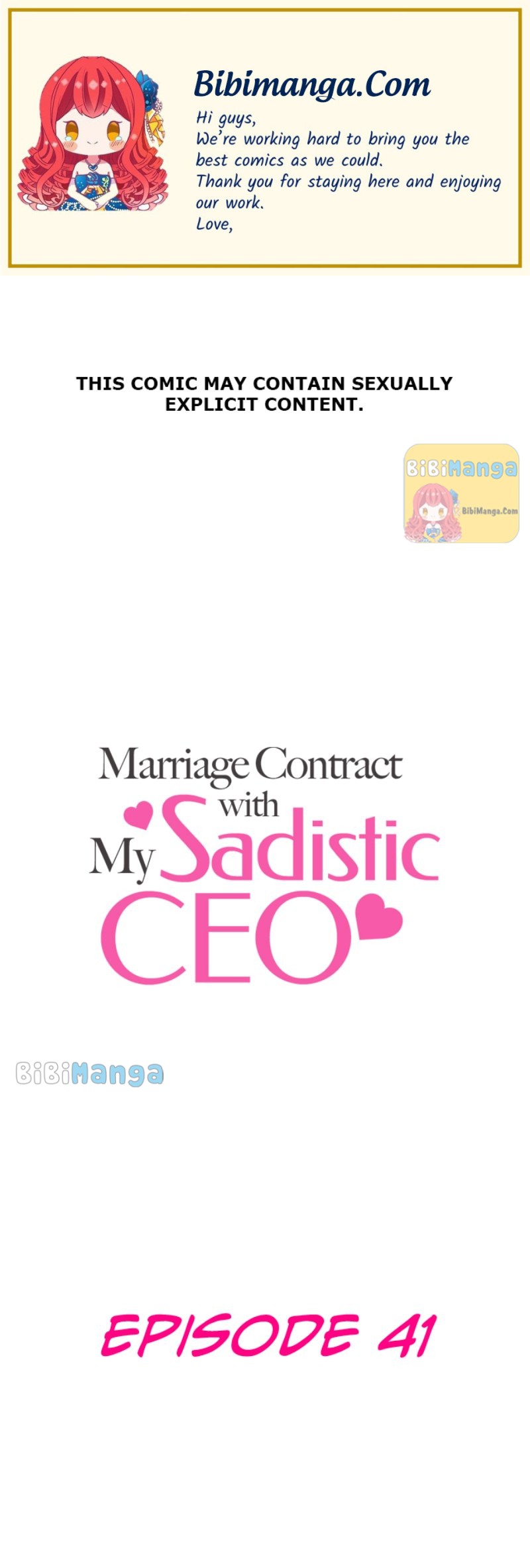 Marriage Contract With My Sadistic CEO chapter 41 - page 1