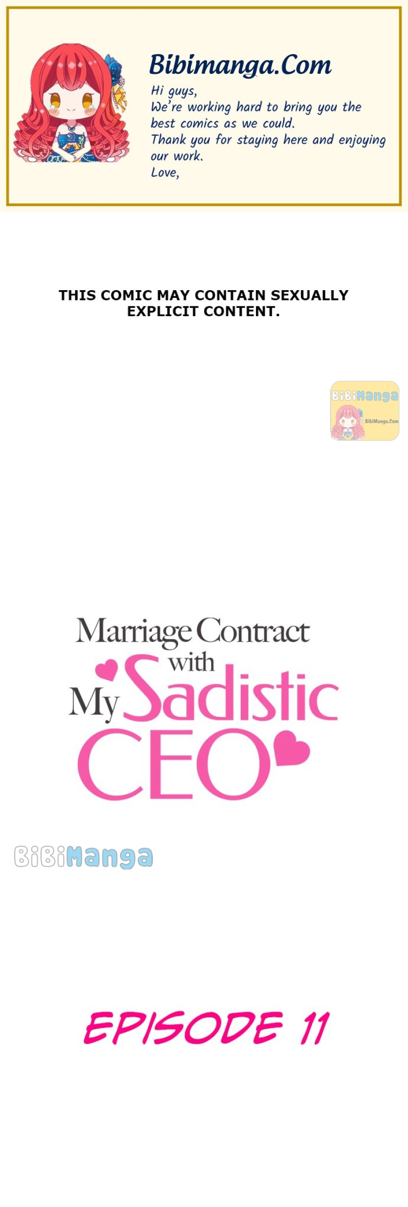 Marriage Contract With My Sadistic CEO chapter 11 - page 1