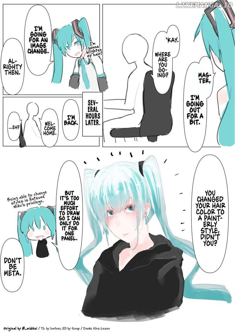 The Daily Life Of Master & Hatsune Miku Chapter 43 - page 1